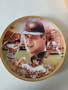 Cal Ripken Plate Baseball record Breaker Numbered COA Bradford Exchange - Picture 1 of 5