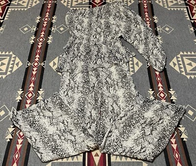 Tamara Mellon Animal Print Jumpsuit Women’s Sz 4 Black White M12 - Image 1 of 4