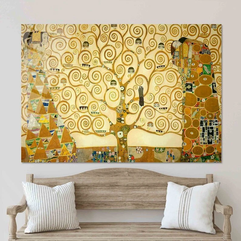 Gustav Klimt,Klimt Art,Klimt Paintings, Oil Painting Abstract, Tree Of Life Art - Image 1 of 4