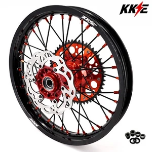 KKE 2.15* 18" Cast Rear Wheel for 00-2022 KTM EXC XCW 125-530CC Black Spoke Rim - Picture 1 of 8