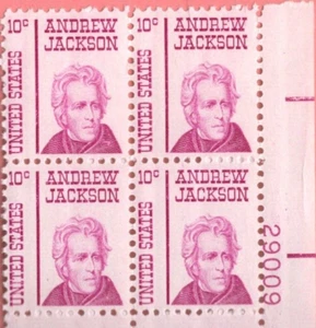 Scott # 1286 - US Plate Block Of 4  Andrew Jackson  Mint Never Hinged - 1967-81 - Picture 1 of 2