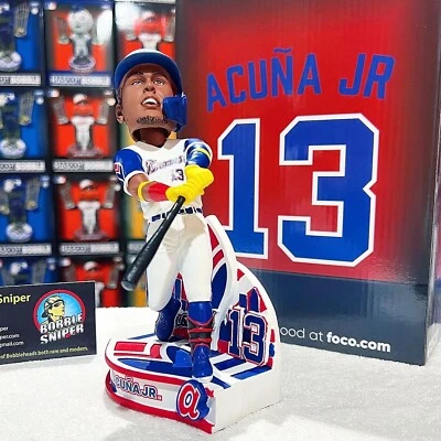 RONALD ACUNA JR Atlanta Braves "Retro Uniform" Exclusive MLB Bobblehead - Image 1 of 4