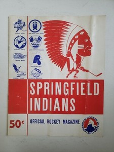 1974-75 Springfield Indians AHL Playoff Hockey Program