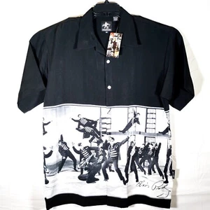 ELVIS PRESLEY JAILHOUSE ROCK Button Down Shirt DRAGONFLY SIZE XL RARE NEW TAGS - Picture 1 of 4
