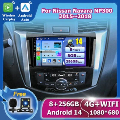 For Nissan Navara NP300 2015~2018 Android 14 Car Stereo CarPlay GPS Navi 8+256GB - Image 1 of 4