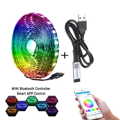 USB RGB 5V LED strip light with Bluetooth(compatible) APP control  TV Backlight - Image 1 of 4