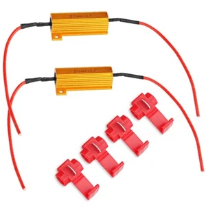 Superior 2X 50W 6 OHM LOAD INLINE RESISTORS for Turn Signal Error Solution - Picture 1 of 9