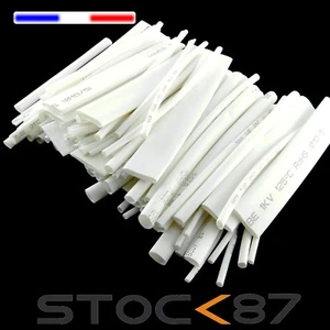 995BL2# 10m gaine thermo rétractable blanche 1,5 à 10mm 2 : 1  - Foto 1 di 1