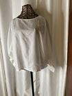 Banana Republic Cotton White Top Pleated Sleeves