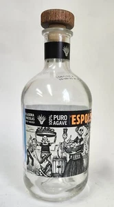 Espolon Tequila Blanco Empty Bottle 1 Liter w/ Wooden Cork - Picture 1 of 9
