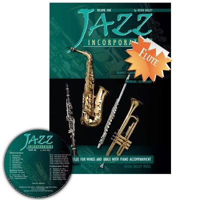 Jazz Incorporated Vol 1 para libro de flauta CD partituras Kerin Bailey Foto 1 de 4