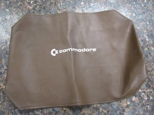 Original Commodore Computer Brown Faux Leather Dust Cover 16" x 11" - Afbeelding 1 van 2
