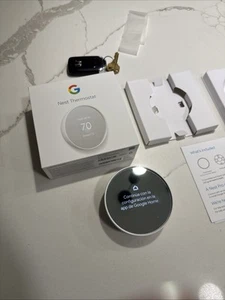 Google G4CVZ Nest Smart Programmable Wi-fi Thermostat - White - Picture 1 of 6