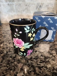 Vintage Fitz and Floyd Fine Porcelain Amboise Zundo Mug Cup, Japan Floral - Picture 1 of 5