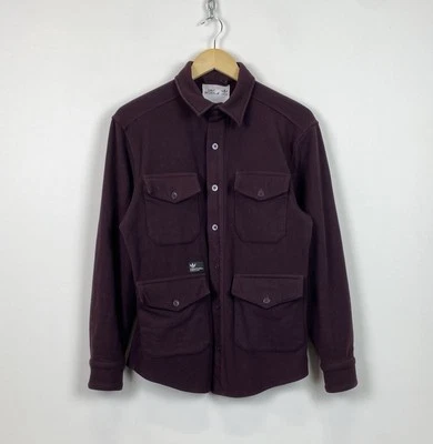Adidas x David Beckham Over Shirt Men’s Size S Wool Multipocket Top Burgundy - Изображение 1 из 4