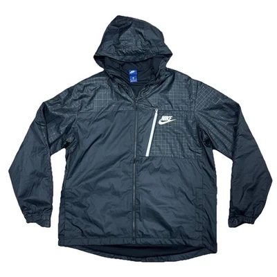 Chaqueta cortavientos Nike Sportswear para hombre talla XL negra blanca Foto 1 de 4