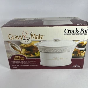 Rival CrockPot Gravy Mate Ceramic Gravy Boat with Warmer Detachable Cord NIB - Picture 1 of 15