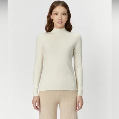 Suéter Lord & Taylor 100% Cachemira Cuello Simulado SUAVE Lujoso Crema - Talla Pequeña Foto 1 de 4