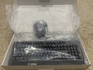 NEW MSI Vigor GK20 & MSI Clutch GM08 Gaming Keyboard And Mouse - Picture 1 of 5