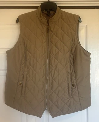 Chaleco Acolchado Lauren Ralph Lauren Damas Talla 1X Cierre de Cremallera Ajustable Espalda Broches a presión Foto 1 de 4