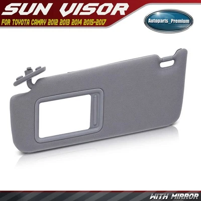 Parasol gris del lado del conductor con extensor para Toyota Camry 2012-2017 sin techo corredizo Foto 1 de 4