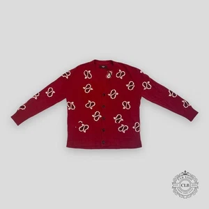 AMIRI PAISLEY INTERSIA CARDIGAN - RED - Picture 1 of 6