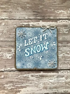 Arte tecnica mista Natale piccolo parete arte vassoio a livelli decorazione mensola decorazione upcycle - Foto 1 di 2