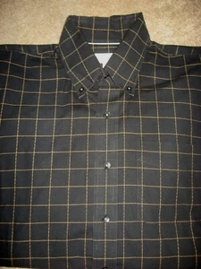 Mens Dark Gray Checked CUTTER & BUCK Long Sleeve Shirt Large - Picture 1 of 1