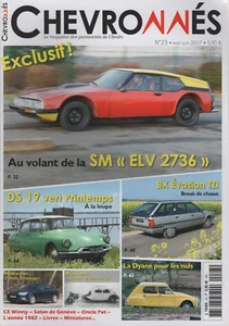 CHEVRONNES 23 CITROEN DYANE ACADIANE SM ELV 2736 340PS DIN 275KM/H DS19 BX 19TZI - Bild 1 von 2