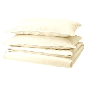 ÄNGSLILJA Duvet cover and pillowcase, natural, 150x200/50x80 cm - Picture 1 of 3