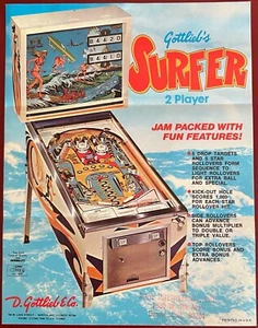 1976 Gottlieb Surfer Original Pinball Flyer - Picture 1 of 2