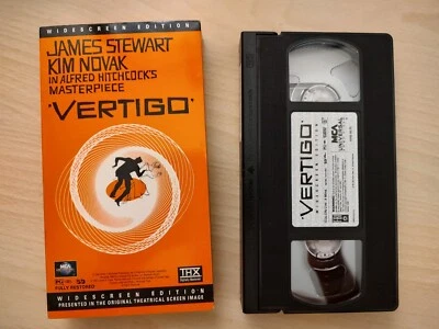 VERTIGO VHS Cassette Tape Widescreen Edition Alfred Hitchcock James Stewart - Image 1 of 3