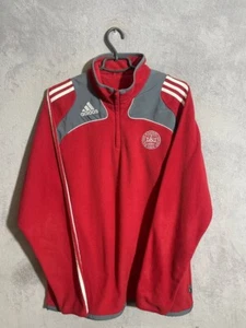 Denmark Team Training Football Soccer Fleece Jacket Adidas Men Size XL - Picture 1 of 8