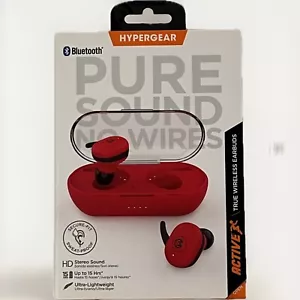 Auricolari HyperGear Active Wear rossi true wireless cuffie suono puro - Foto 1 di 1