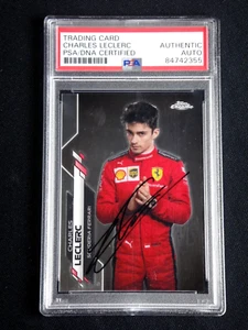 CHARLES LECLERC PSA/DNA SIGNED 2020 TOPPS CHROME F1 #4 ROOKIE CARD RC AUTOGRAPH - Picture 1 of 3