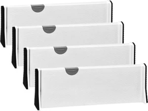 Expandable Drawer Organizers Dividers 4 Pack Adjustable Bedroom Closet Kitchen - Picture 1 of 7