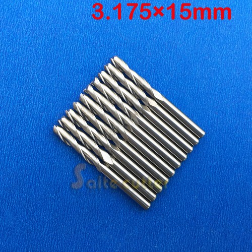10pcs Carbide endmill double flute spiral CNC router Cutter tool bits 1 ...