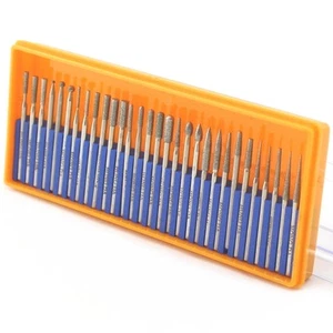 30Pcs Diamond Grinding Bits Assorted Styles Head for Dremel Rotary Tools - Picture 1 of 12