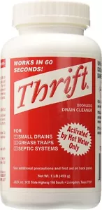 Thrift T-100 Odorless Drain Cleaner, Small Drains Grease Traps Septic Tank, 1 lb - Picture 1 of 3