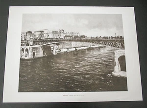 TARANTO, IL PONTE GIREVOLE 1910 Stampa foto repro Alinari la Repubblica - Foto 1 di 1