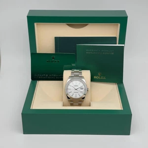 Unworn Rolex Datejust 126300 41 Steel White Index Dial Automatic Watch B&P 2025 - Picture 1 of 9