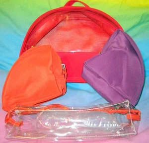 Praktisches, modernes Kosmetiktaschenset-4-teilig-rot /brombeeere-neu  - Bild 1 von 10