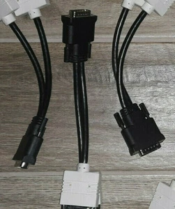 ONE Dell DMS-59 to Dual DVI Female Y-Splitter Cable 0X6918 or 0H9361 - Picture 1 of 3