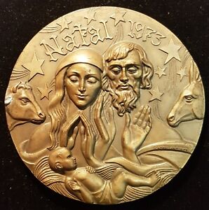 Art Bronze Medal Christmas 1973