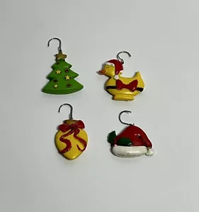 Adornos de Navidad árbol, adorno, pato, sombrero de Santa, pintado a mano - Imagen 1 de 5