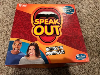Speak Out Board Game Family Ridiculous Challenge Hasbro  Mouthpieces Are Sealed - Image 1 of 3