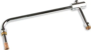 HOLLEY FUEL LINE,CHROME,INVERTED FLARE INLET,9.313" CENTER TO CENTER,MODEL 4150 - Picture 1 of 8