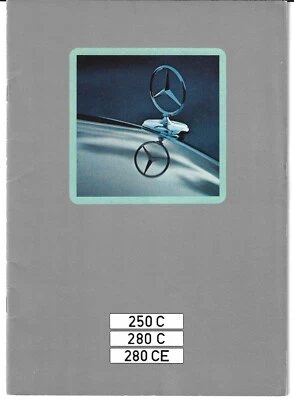 Mercedes-Benz 250 y 280 C CE cupé W114 1972-1973 folleto de ventas del mercado del Reino Unido Foto 1 de 3