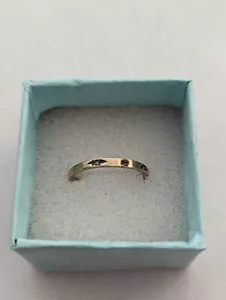 Vintage 14K Gold Ring Gr. 5 winzige Diamantsplitter Stein fehlender Fehler - Bild 1 von 3