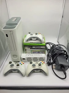 Microsoft Xbox 360 Pro Lot 20GB With 9 Games 3 Controrers Power And Hdmi Cable - Bild 1 von 11